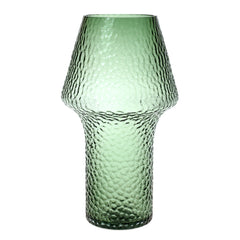 Glass Vase Green 6.5X6.5X11.25Inch HY-037