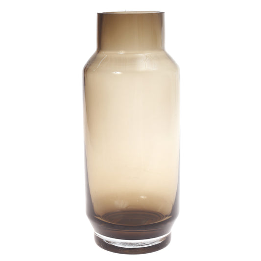 Glass Vase Grey 5 X 5 X 11.5 Inch HJM-010