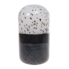 Glass Vase L Black & Grey 7X7X12.5Inch HY-006