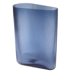 Glass Vase L Blue 10X5.25X14Inch HY-047