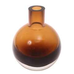 Glass Vase L Brown 6.34 X 6.34 X 8.5 Inch HJM-014