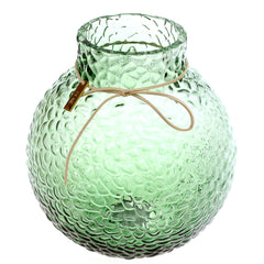 Glass Vase L Green 8.34X8.34X10Inch HY-035