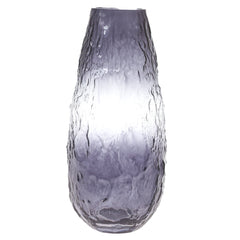 Glass Vase L Grey 5X5X10.5Inch HY-019