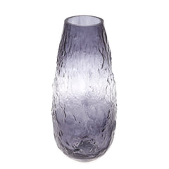 Glass Vase L Grey 5X5X10.5Inch HY-019