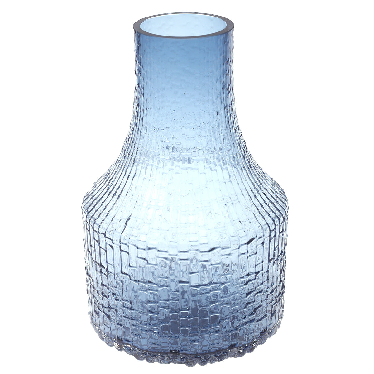 Glass Vase M Blue 6.67X6.67X10Inch HY-044