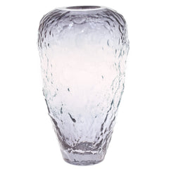 Glass Vase M Grey 5.5X5.5X9Inch HY-018