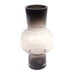 Glass Vase S Black 6.17X6.17X11Inch HY-054