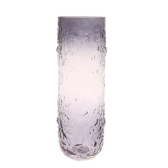 Glass Vase XL Grey 4.17X4.17X12.25Inch HY-020