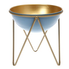 Planter L Blue & Gold 10X10X11Inch HQ-006