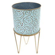 Planter L Blue 11.5X11.5X21Inch HQ-004 - Habitt