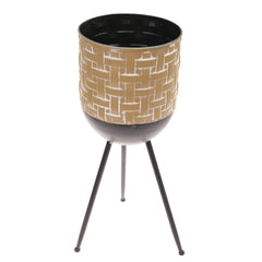 Planter S Beige & Black 8.5X8.5X20.5Inch HQ-003