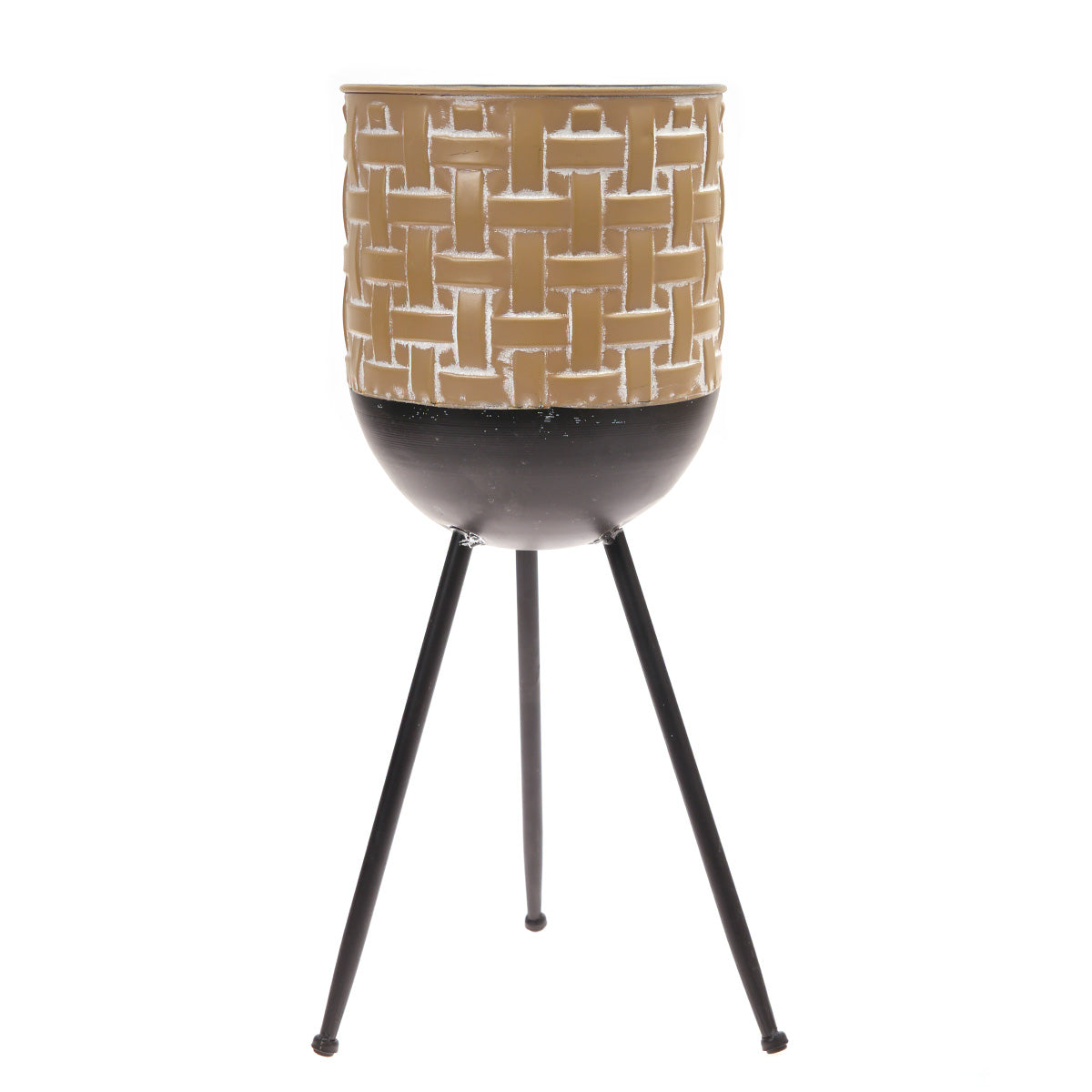 Planter S Beige & Black 8.5X8.5X20.5Inch HQ-003