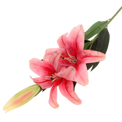 Lily Flower Stick Pink 33 Inch Hight SX-005