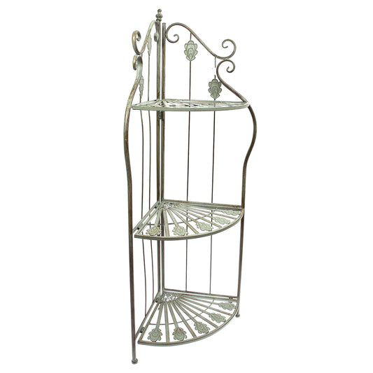 3 Step Corner Rack Antique 14 X 47 Inch Hx-07