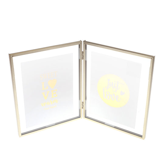 2 In 1 Photo Frame Gold 6 X 8 Inch FHG-08