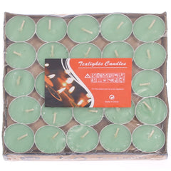 50Pcs T-Light Candle Set Green 7 X 7 Inch JW-10