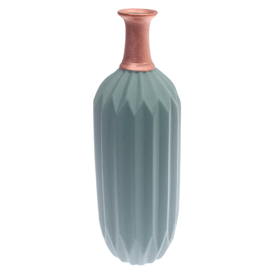 Ceramic Vase Green & Copper 5.8 X 5.8 X 16 Inch TLT2061-5 / TYX-07