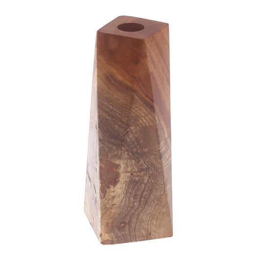 Elongated Wooden Candle Holder – Medium (T)