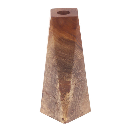 Elongated Wooden Candle Holder – Medium (T)