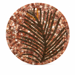Round Tree Mosaic Wall Art 16 x 16 – Earthy Brown Decorative Wall Hanging