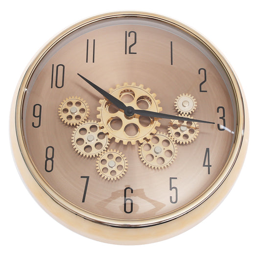 Elegant Gold Gear Design Wall Clock – Modern Industrial Style (Model 2002)