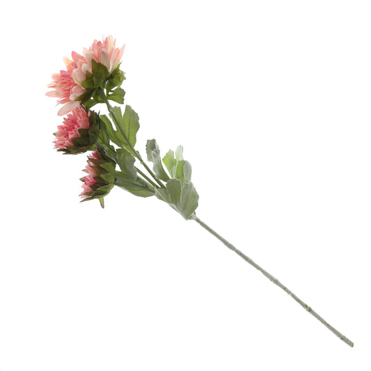 Artificial Pink Chrysanthemum Flower Stick – Realistic Faux Floral Stem for Home Décor & Arrangements (EF2663)