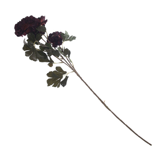 Artificial Dark Purple Chrysanthemum Flower Stick – Elegant Faux Floral Stem for Home Décor & Arrangements (EF2672)