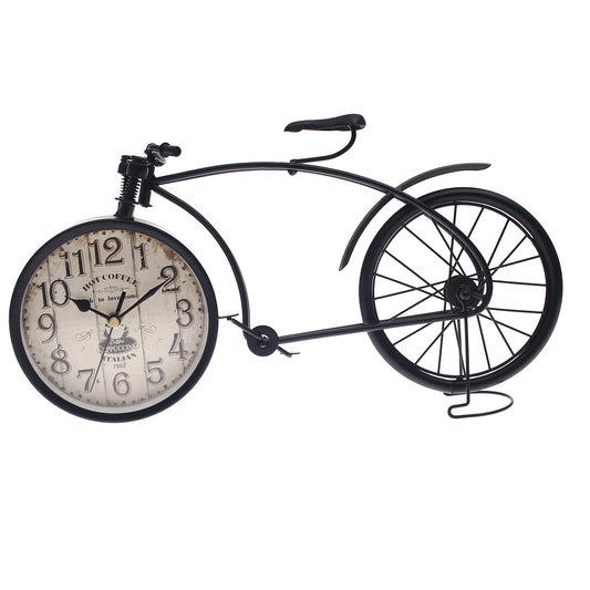 Hot Coffee Table Clock Cycle Black EP4292 – Vintage Bicycle-Shaped Decorative Clock