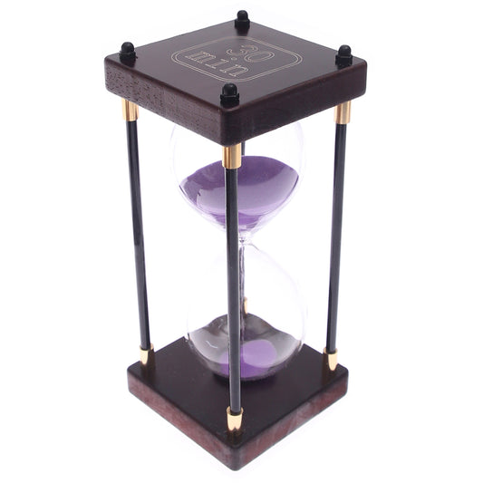 Hourglass Blue FC7045 – Classic Sand Timer with Wooden Frame & Blue Sand