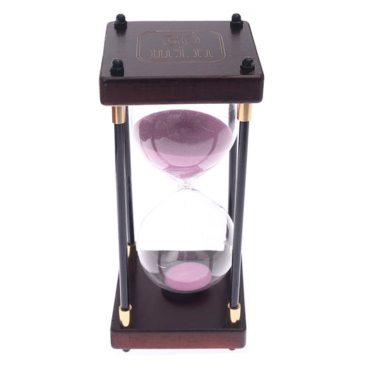 Hourglass Purple – Classic Wooden Frame Sand Timer with Purple Sand