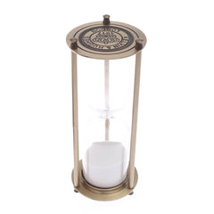 Hourglass Small – Elegant Brass Finish Sand Timer with White Sand