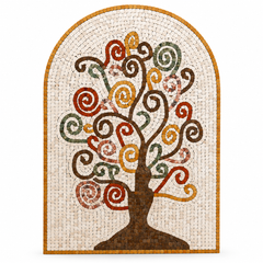 Oval Tree of Life Mosaic Wall Hanging 24 x 36 – Colorful Decorative Wall Art