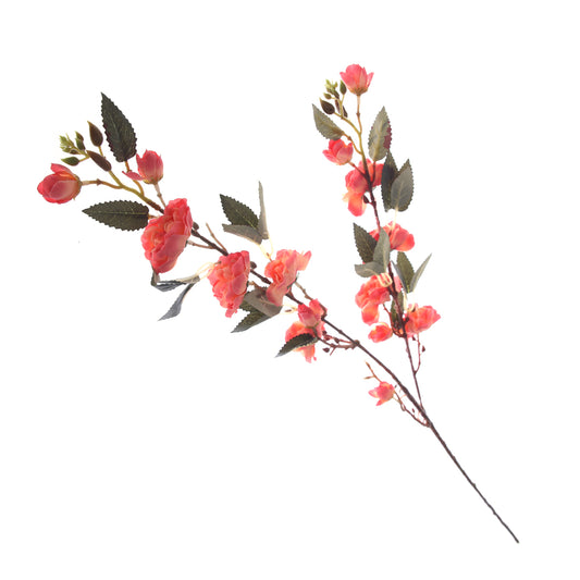 Artificial Flower Stick – Dark Pink Rose Spray EJ3301