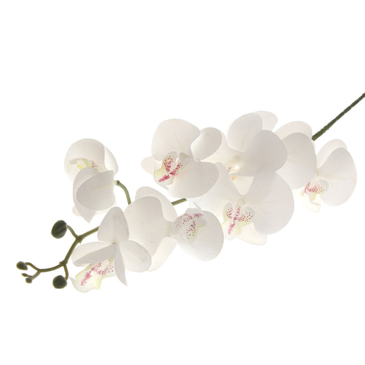 Artificial White Orchid Flower Stick – Elegant Orchid Spray FG7870