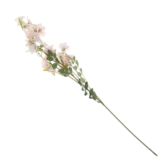 Artificial Light Pink Blossom Flower Stick – Elegant Faux Floral Stem for Home Décor & Arrangements (NGI FC7083)