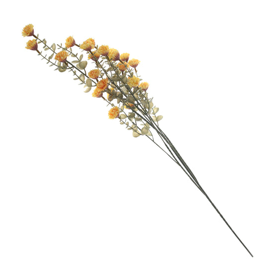 Artificial Yellow Blossom Flower Stick – Vibrant Faux Floral Stem for Home Décor & Arrangements (NGI FC7084)