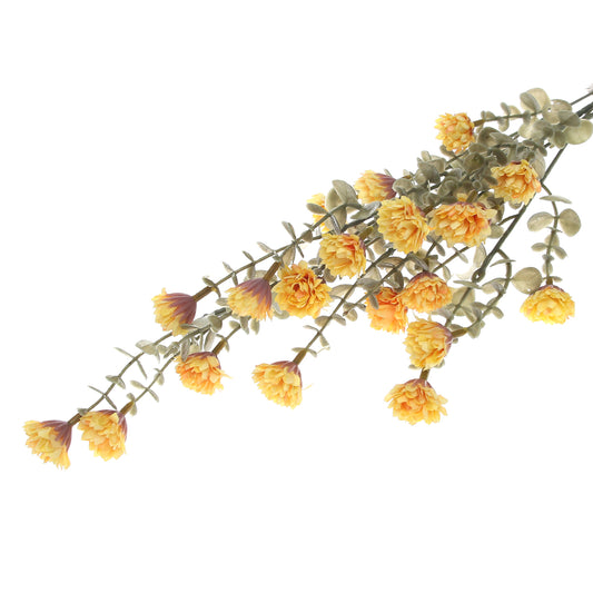 Artificial Yellow Blossom Flower Stick – Vibrant Faux Floral Stem for Home Décor & Arrangements (NGI FC7084)