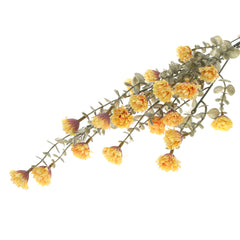 Artificial Yellow Blossom Flower Stick – Vibrant Faux Floral Stem for Home Décor & Arrangements (NGI FC7084)