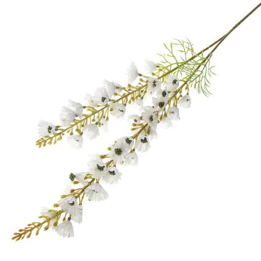 Artificial White Blossom Flower Stick – Elegant Faux Floral Stem for Home Décor & Wedding Arrangements (NGI FC7086)