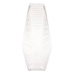 Textured Clear Glass Decorative Vase