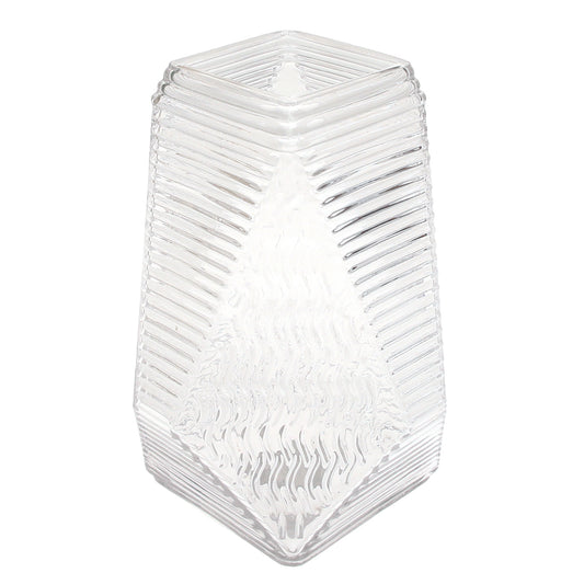 Small Transparent Diamond-Shape Glass Vase | Clear Mini Geometric Décor