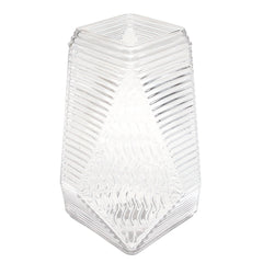 Small Transparent Diamond-Shape Glass Vase | Clear Mini Geometric Décor