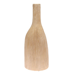 Ribbed Bottle-Ceramic Shaped Decorative Vase – Golden