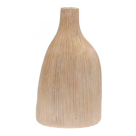 Ceramic Vase with Gold Lines – Medium