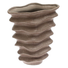 Ceramic Vase Light Brown Weave Design