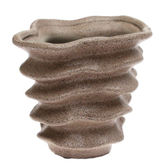Light Brown Weave Ceramic Vase | Modern Textured Décor Pakistan | Stylish Table Accent