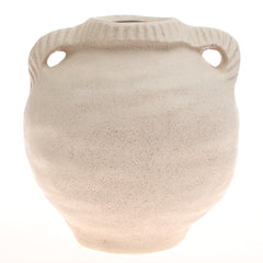 Natural Textured White Ceramic Vase L | Modern Home Décor Pakistan | Minimalist Table &amp; Floor Accent