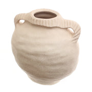 Natural Textured White Ceramic Vase L | Modern Home Décor Pakistan | Minimalist Table &amp; Floor Accent - Habitt