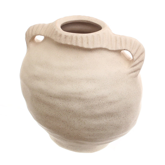 Natural Textured White Ceramic Vase L | Modern Home Décor Pakistan | Minimalist Table &amp; Floor Accent