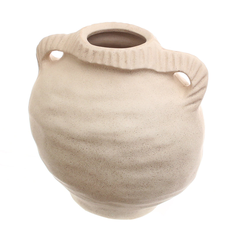 Natural Textured White Ceramic Vase L | Modern Home Décor Pakistan | Minimalist Table &amp; Floor Accent - Habitt